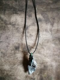 Leviathan Axe, Ancient Spirit Companion Snake Serpent, Necklace Uncut Gemstone Pendant, Magic Power Raw Stone Amulet