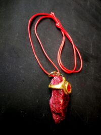 Enchanted Rock Uncut Gemstone Pendant, Vampire's Blessing Spell Amulet, Enhanced Necklace Magic Portal Raw Stone