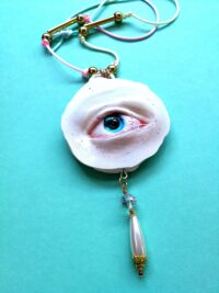 Realistic Eye, Angelic Protection Talisman Archangel Protective Amulet, Occult Jewelry Symbol Good Luck Pendant