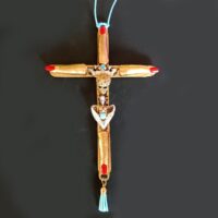 Satanic Necklace, Baphomet Upside Down Cross, Antichrist Inverted Cross Rosicrucian, Fingers Sigil of Lucifer Satan 666