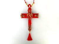 Dragon Crown, Lucifer Cross Amulet, Gold Baphomet Crux, Sigil of Satan Pendant Witchcraft Symbols