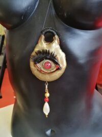 Dragon Eye, Satanic Necklace Satan Satanist Symbol, All Seeing Eye, Devil Pendant, Goth Jewel, Good Luck Talisman Charm