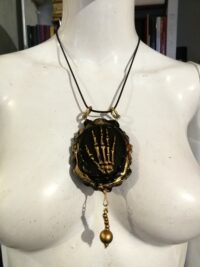 Cranium Skull Skeleton, Esoteric Jewelry Immortality Talisman, Magic Power Pendant, Dark Gothic Amulet Bone