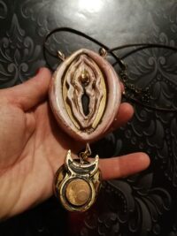Left Hand Path, Satanic Symbols Dark Jewelry, Gothic Pendant Magick Talisman, Etruscan Eros Goddess