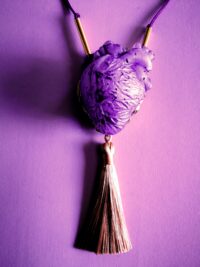 Saint Germain, Purple Heart Pendant Flame Immortality, Occult Witch Jewelry, Gothic Amulet Magick Talisman