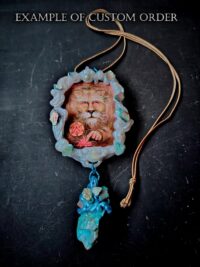 Marbas Demon, Protective Talisman Lion Amulet, Gothic Witchcraft Spirit Jewelry, Lemegeton Goetia Seal Monster