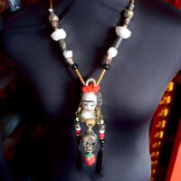 Santa Muerte, Doll Head Magic Talisman, Cursed Haunted Witchcraft Pendant, Witch Jewelry Skull Necklace
