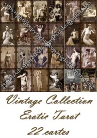 Erotic Tarot, Oracle Cards Vintage Sexy Bordell Image, Nude Woman Female Body, Antique Photography