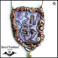 Buer Demon Protective Talisman Amulet, Magic Gothic Jewelry Witchcraft Lemegeton Goetia, Satanic Black Goat
