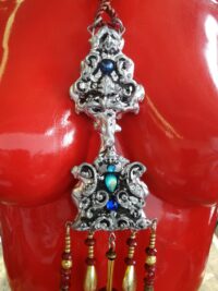 Egyptian Glyph Ankh Sphynx Necklace, Hieroglyphs Symbols Spiritual Amulet, Metaphysical Ancient Egypt Occult Pendant