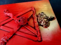 Dybbuk Box, Black Witchcraft Set, Satanic Lucifer, Beginners Magic Ritual, Altar Decor Wooden Chest