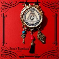 The Alchemist Magic Talisman, Alchemy Witchcraft & Witch Symbolic Amulet Dragon Eye Ouroboros Snake Pendant