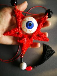 Inverted Pentagram Star, Talisman All Seeing Eye Amulet, Satanic Pendant Symbol Sigil of Lucifer