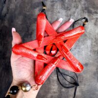 Inverted Pentagram Star, All Seeing Eye Amulet, Devil Talisman Five Fingers Pendant, Satanic Symbol