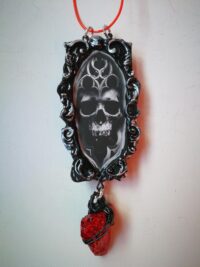 Elohim Talisman YHWH Yahweh Pendant, Powerful & Success Occult Jewelry Magic Symbol, Gothic Skull Amulet