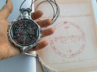 Handwritten Book, Antique Manuscript Occult Grimoire, Kabbalah Lesser Key of Solomon, Magic Kabbalistic Seal