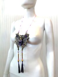 Lunar Moth Amulet, Butterfly Skull Talisman, Gothic Magic Pendant for Transformation, Protection and Immortality