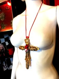 Satanic Cross, Little Devil Pendant in Deviled Egg, Sigil of Lucifer Satan Baphomet, Royal Crown Artcraft Esoteric Jewelry