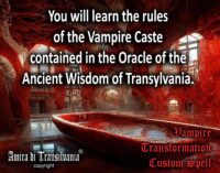 Vampire Mindset, Become Powerful Magical Person, Magic Custom Rite Dracula Transylvania, Seduction Tecniques Instruction Ritual