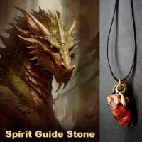 Witch Familiar, Ancient Spirit Companion Dragon Blessing Spell, Magic Necklace Pendant, Raw Stone Amulet