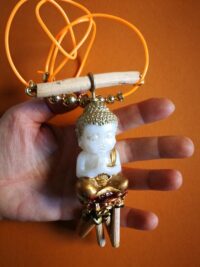 Japa Mala Amulet, Buddhist Necklace Ethnic Oriental Buddha Talisman Pendant Asian Spiritual Yoga Symbol