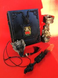 Witchcraft Set, Baphomet Magic Kit Sorceries, Candle Stick Incense Burner, Feather Pen Talisman Amulet