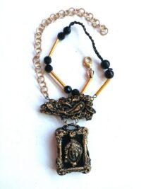Hindu Goddess, Vishnu Lakshmi Talisman Pendant, Kali Maa Oriental Jewelry, Laxmi Prayer Amulet Yoga