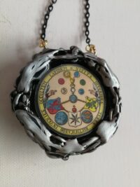 Hermes Trismegistus Pymander, Kybalion Alchemy Symbol Jewelry, Vitriol Magic Talisman, Hermes Alchemist Amulet Pendant