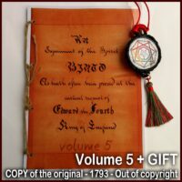 Handwritten Book Antique Manuscript, Occult Magick Lesser Key of Solomon, Magic Grimoire Kabbalah Kabbalistic