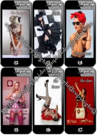 Pin up, Burlesque Rockabilly Tarot Cards Vintage, Sexy Image Nude Woman, Naked Body Boudoir Photography Erotic Pinup