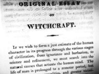 Witchcraft History, Witch Hunt Antique Book Occult Grimoire, Secular Literature Anti-Religion Manuscript Magic Ritual