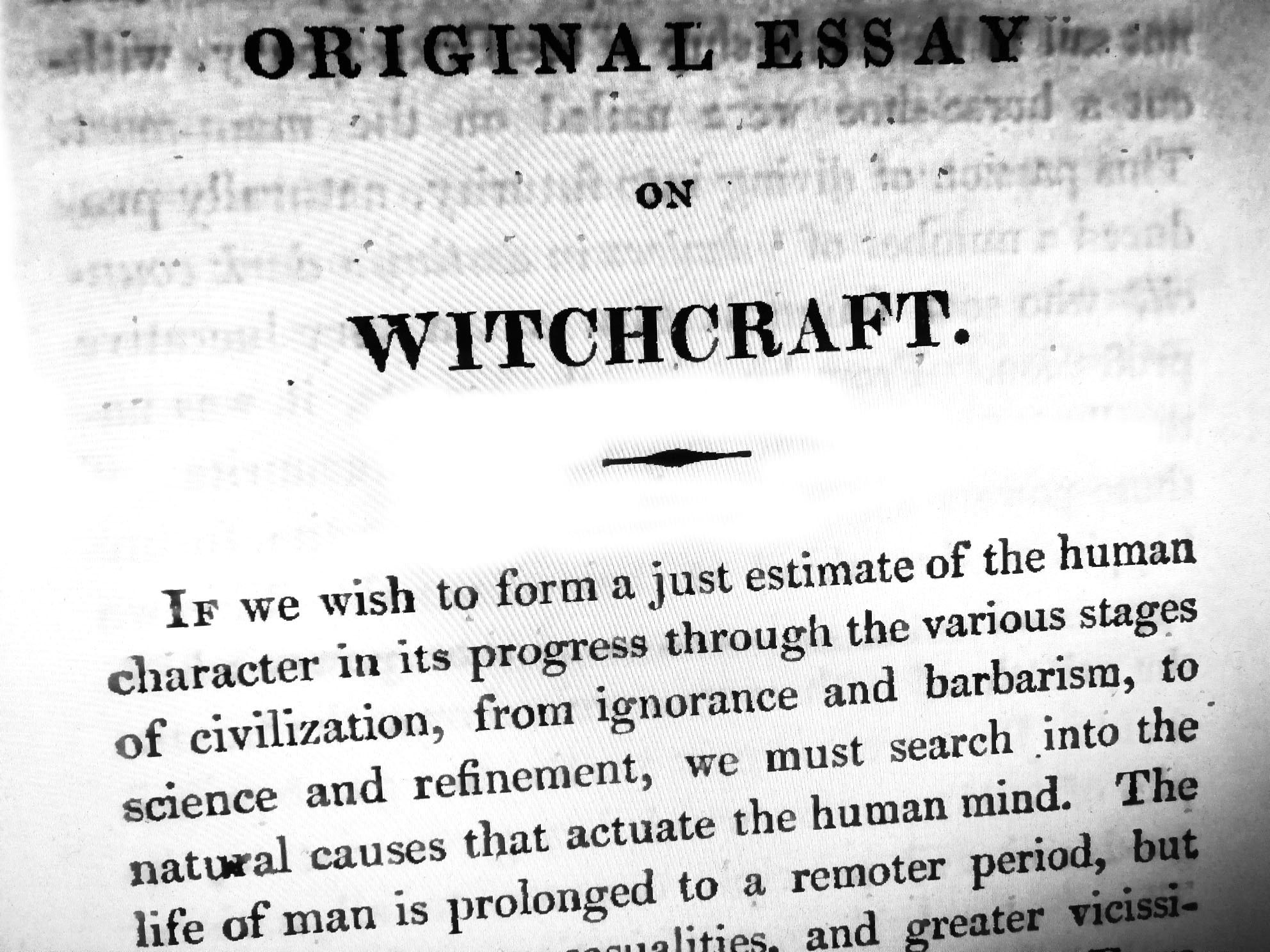 Witchcraft History, Witch Hunt Antique Book Occult Grimoire, Secular Literature Anti-Religion Manuscript Magic Ritual