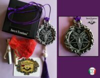 Baphomet Pendant, Magic Talisman Goth Jewel, Satanic Symbol Lucifer Sigil, Inverted Pentagram Star Demon