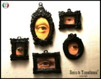 Evil Eye Protection Wall Hanging, Victorian Art Witch Vintage Home Decor, Gothic Baroque Frame