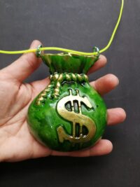 Dollar Symbol Necklace, Good Luck Pendant Amulet, Manifestation Money Wealth Attraction, Abundance Richness Talisman