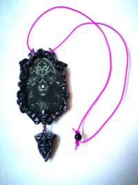 Lilith Goddess, Magic Ritual Spell Amulet, Dark Gothic Cathedral Talisman, Magical Pendant Esoteric Jewelry