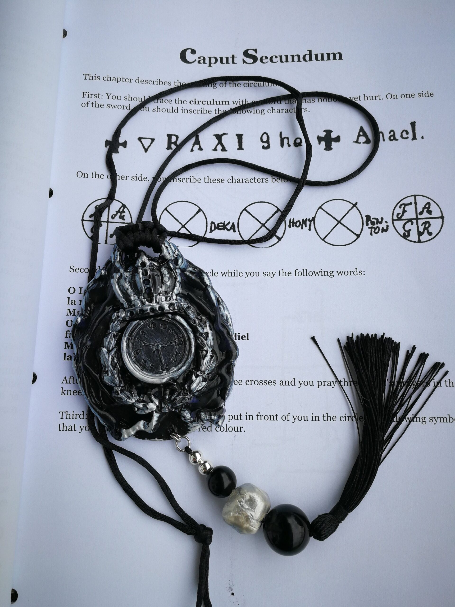 Antique Book Witchcraft Occult Grimoire, Black Raven Germanic Folklore Witch Hunt, Secular Magic Manuscript