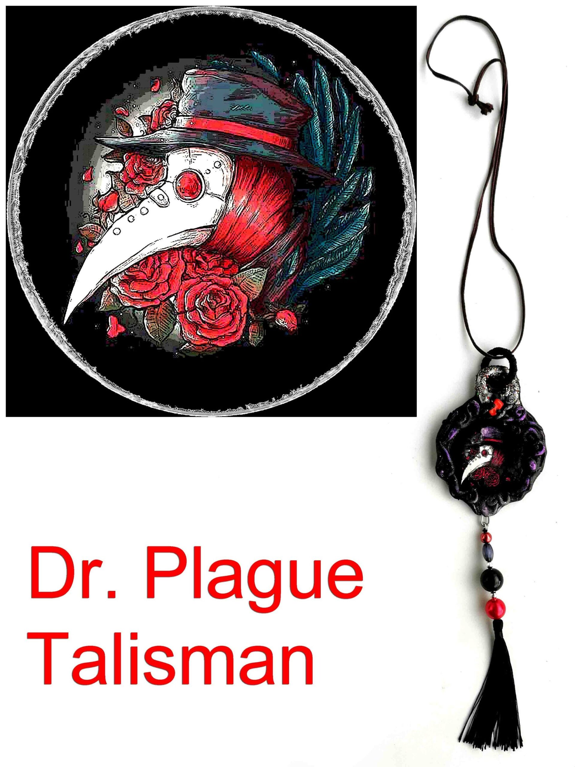Doctor Plague, Venetian Mask Pendant Face Hat, Protective Amulet Steampunk, Protection Talisman Venezia Symbol