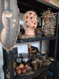 Voodoo Doll, Magic Altar Decor, Ritual Head with Pins, Haunted Creepy Oddities Witchcraft Supplies