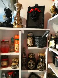 Goat Skull Magic Decor, Lucifer Baphomet Satan Bas Relief, Sculpture Icon Satanic Devil Horn