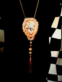 Love Attraction Amulet, Anatomical Heart Talisman, All Seeing Eye Magic Power Pendant Occult Protection