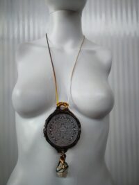 Maya Calendar, Shaman Necklace Talisman Pendant, Amulet Raw Stone Jewelry, Aztec Magic Symbols Seal