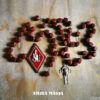 A string of faceted reddish-brown beads featuring a diamond-shaped pendant and a crucifix, laid on a mottled background above text reading AMIRA MAGIA.